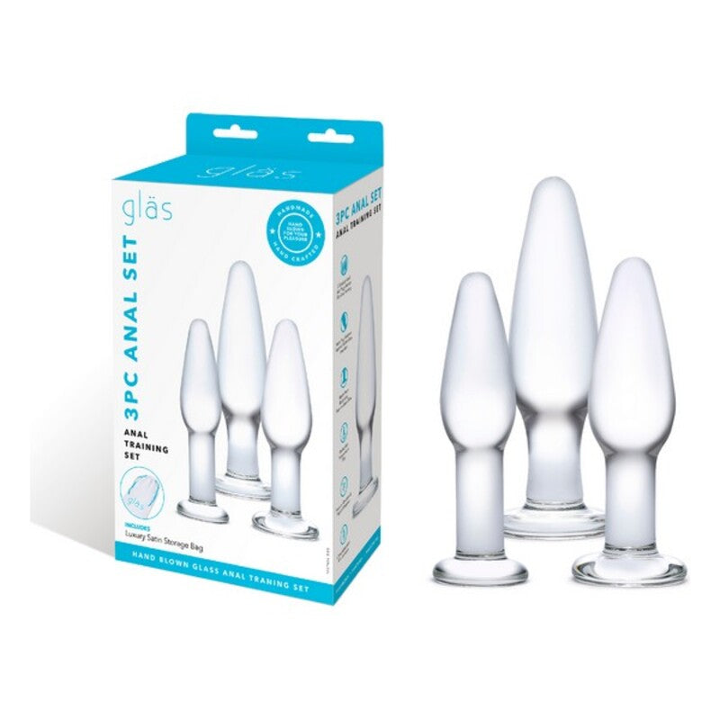 Anal training pleasure kit glas 3 pcs