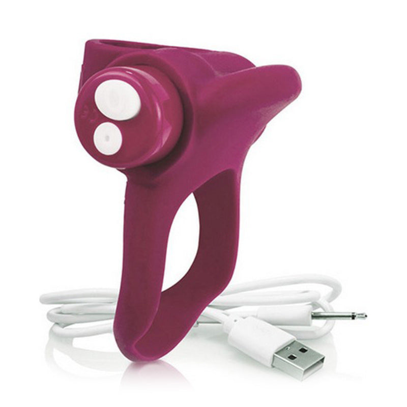 Anneau vibrant the screaming o you turn rechargeable plus bordeaux