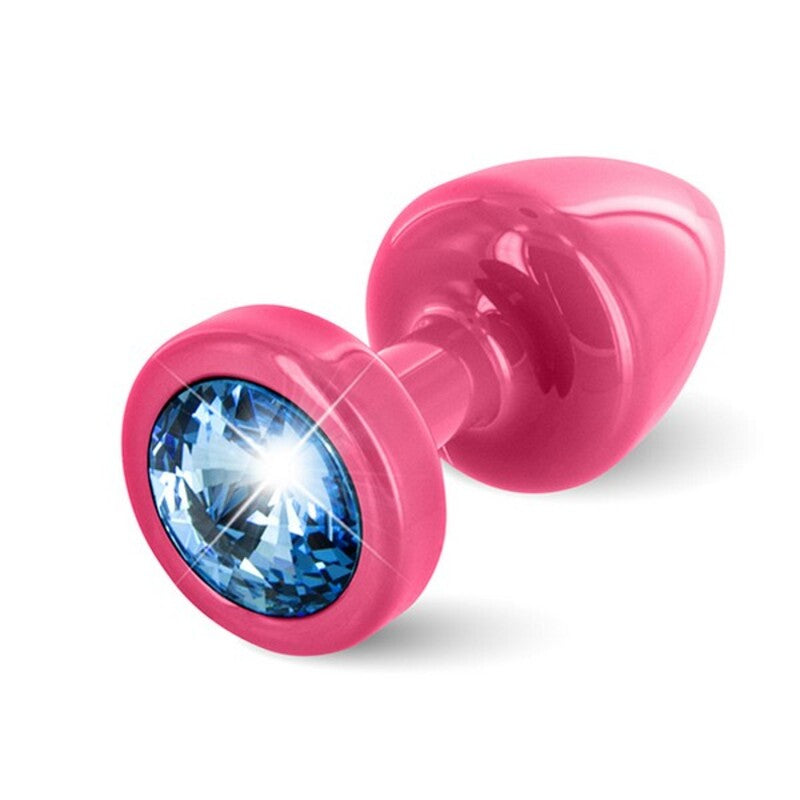 Anni butt plug rond rose et bleu 25 mm diogol 72677