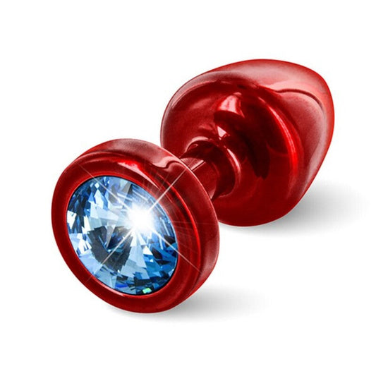 Anni butt plug rond rouge et bleu 25 mm diogol 72615