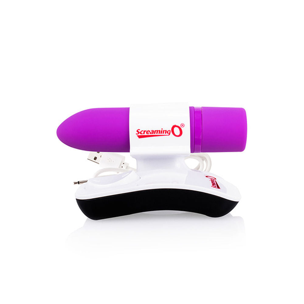 Balle vibrante positive violette avec telecommande the screaming o 13263