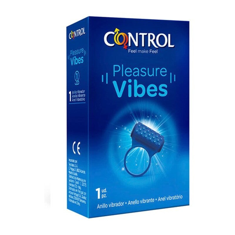 Cockring pleasure vibes control bleu