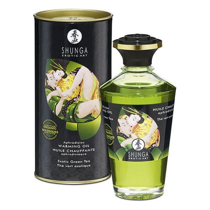 Huile de massage erotique shunga cc812100 the vert 100 ml