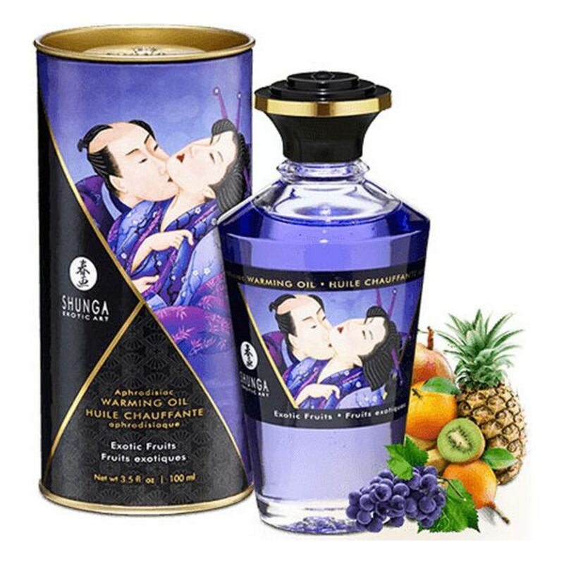 Huile de massage erotique shunga fruits exotiques 100 ml