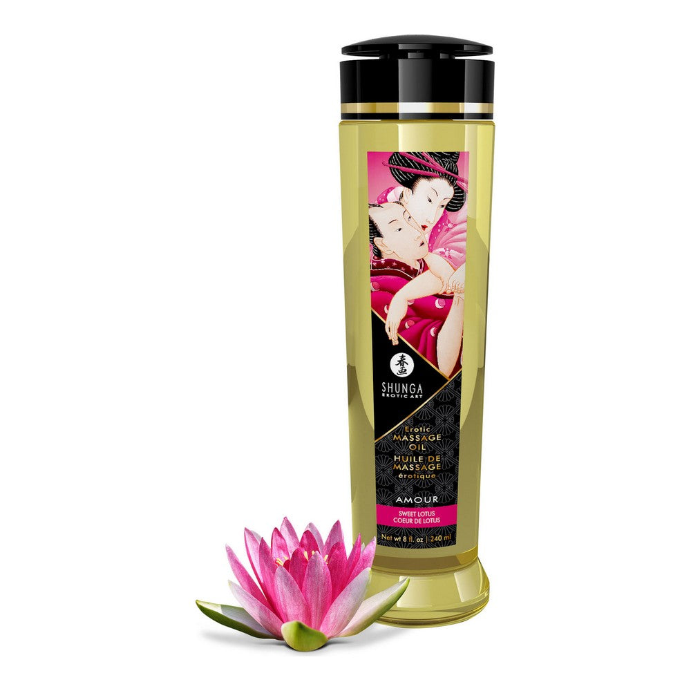 Huile de massage fleur de lotus amour shunga 240 ml