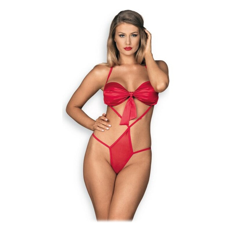 Justaucorps giftella teddy obsessive rouge