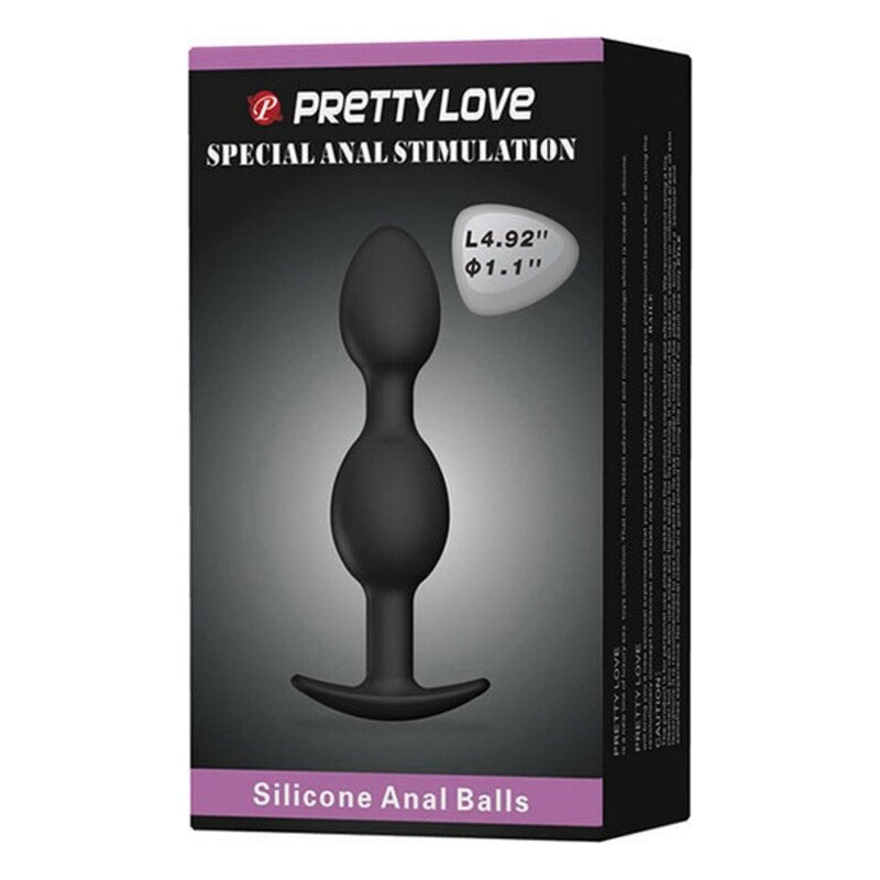 Perles anales pretty love silicone noir