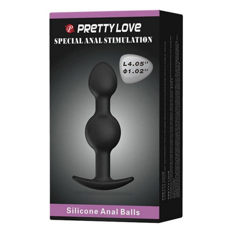 Perles anales pretty love silicone noir