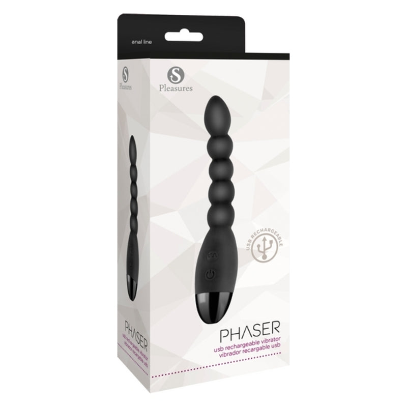 Perles anales s pleasures phaser silicone noir