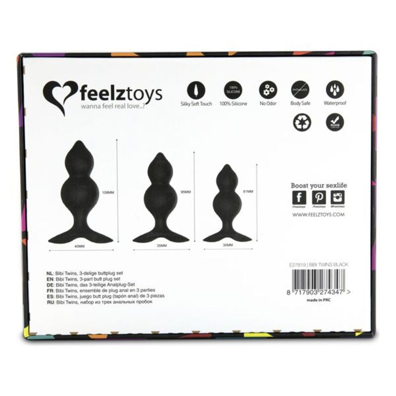 Plug anal bibi twin feelztoys 3 pcs