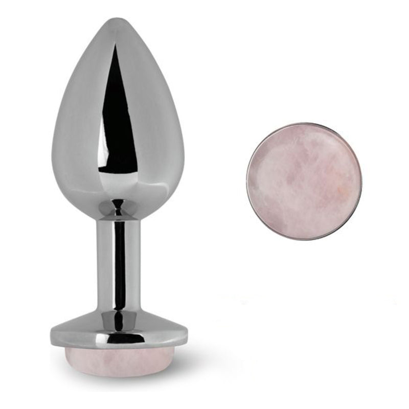 Plug anal la gemmes quartz rose