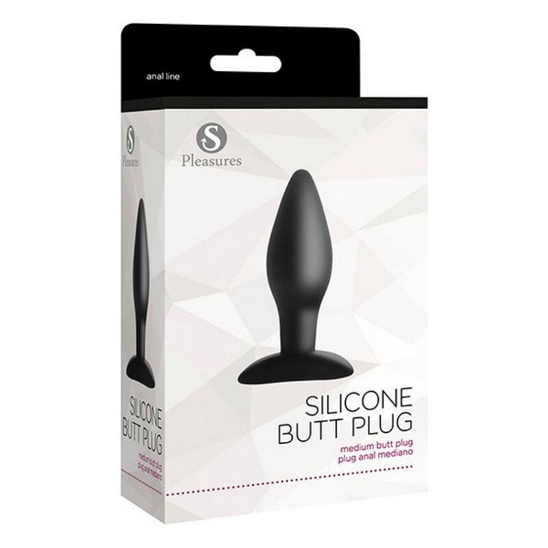 Plug anal s pleasures silicone noir ø 4 cm