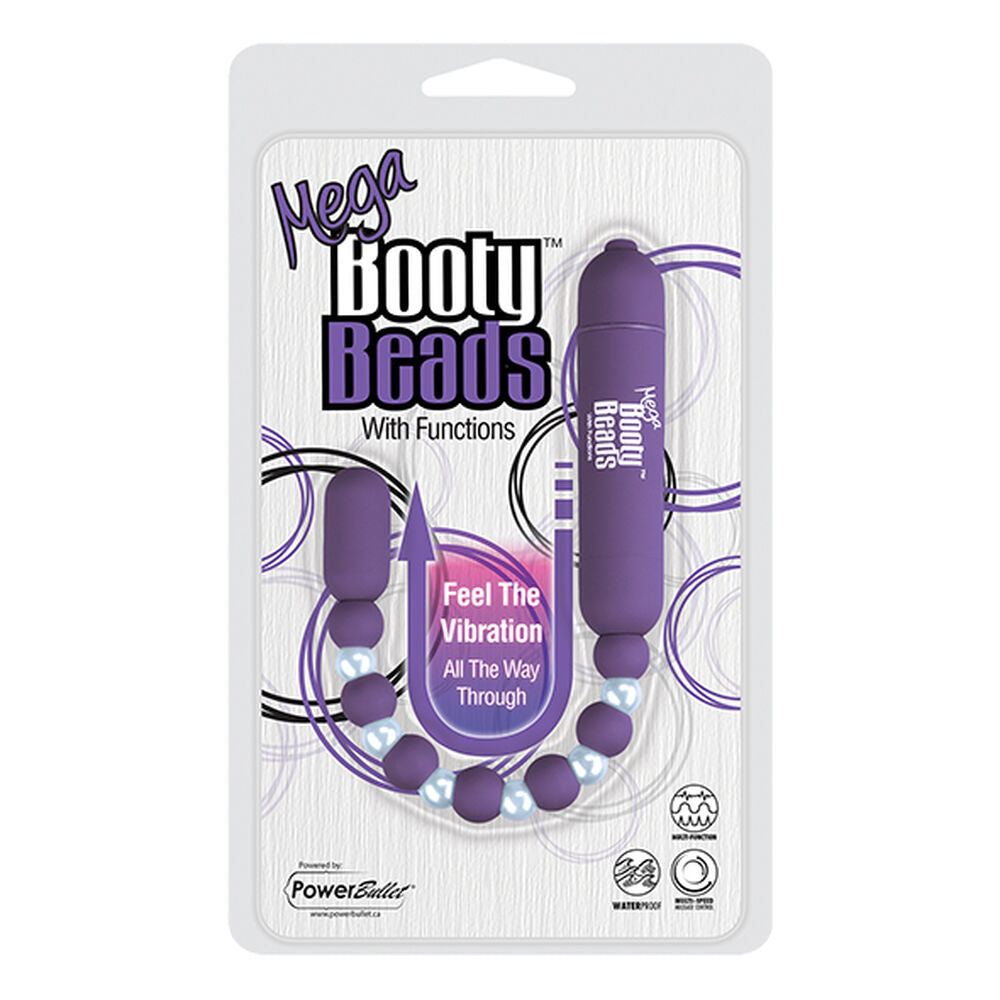Plug anal vibrant powerbullet mega booty beads 7 fonctions violet