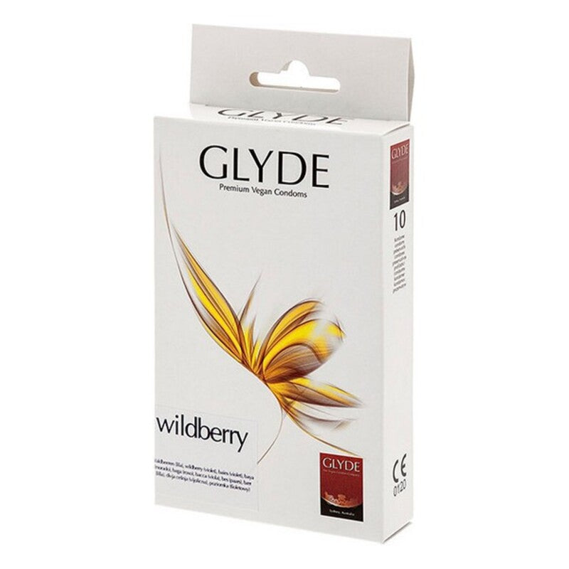 Preservatifs glyde blackberry 18 cm 10 uds