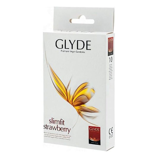 Preservatifs glyde fraise 17 cm 10 uds