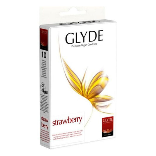 Preservatifs glyde fraise 18 cm 10 uds