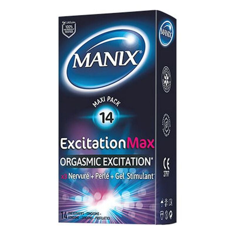 Preservatifs manix excitation max no 185 cm 14 uds