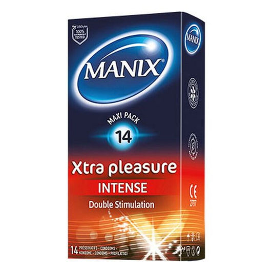 Preservatifs manix xtra pleasure no 185 cm 14 uds