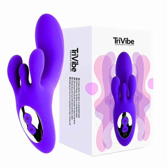 Rave g spot vibromasseur feelztoys stimulation clitoridien et levres violet