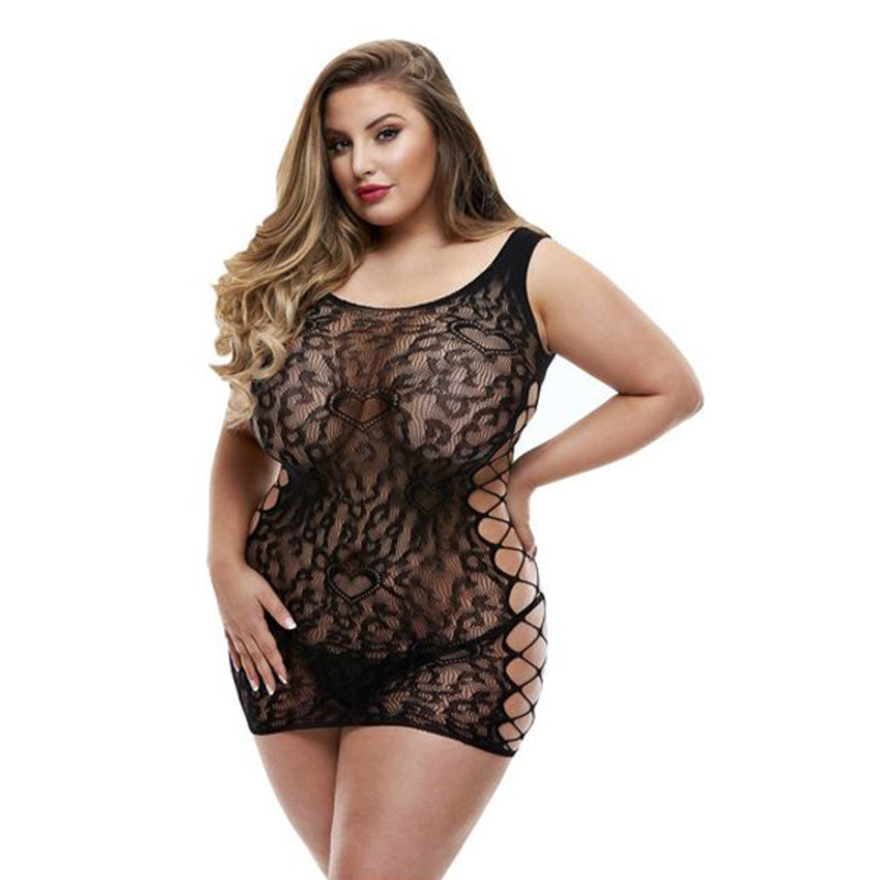 Robe sexy leopard lapdance noir