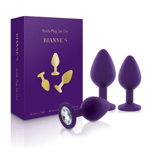 Rs   soiree   booty plug set 3 x violet rianne s 65245