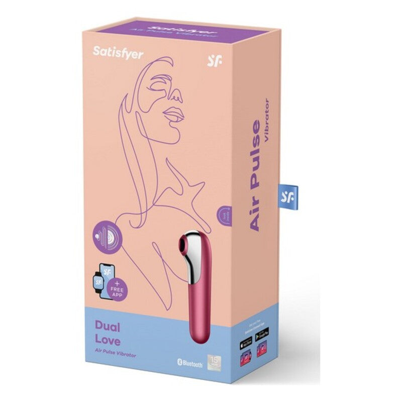 Stimulateur clitoridien a succion satisfyer dual love rouge