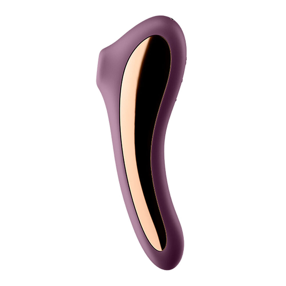 Stimulateur de clitoris a succion satisfyer dual kiss vibromasseur a impulsion dair inserable wine red