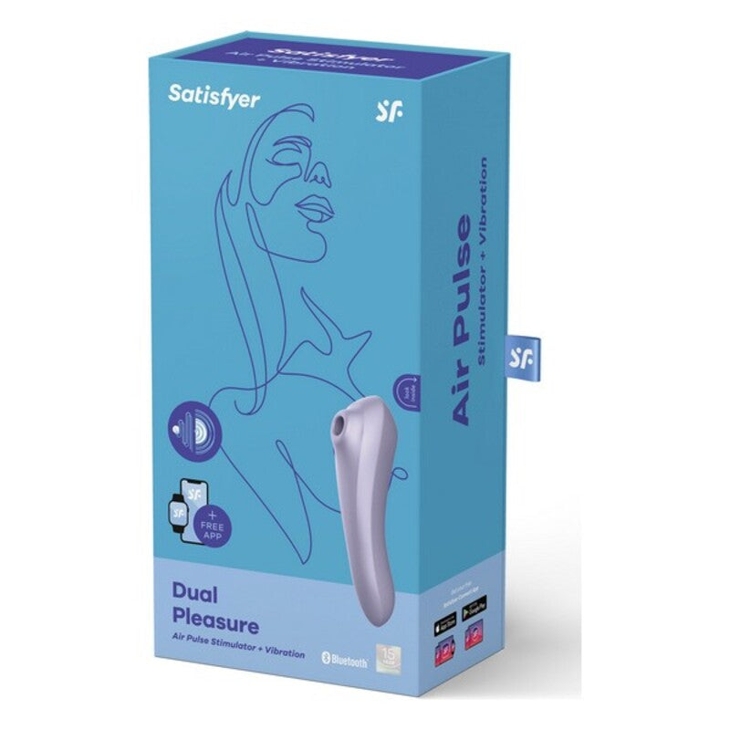 Stimulateur de clitoris a succion satisfyer dual pleasure mauve clair