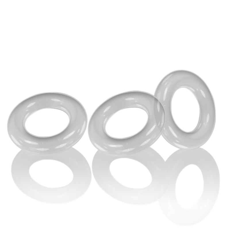 Tri ring cock cage oxballs willy rings pack clear 3 uds