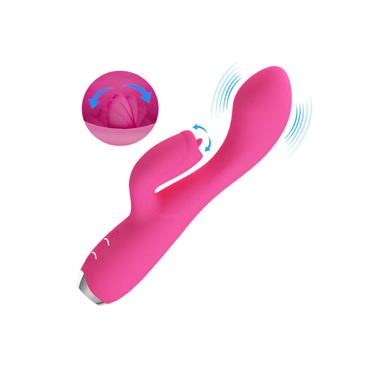 Vibromasseur double stimulation pretty love 198 x 36 cm