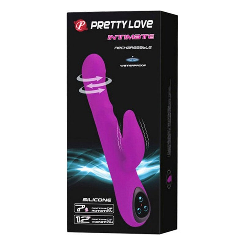 Vibromasseur double stimulation pretty love intime rechargeable rose 17 cm