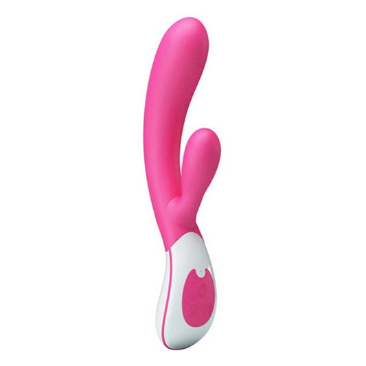 Vibromasseur double stimulation pretty love uriah rose blanc 11 cm