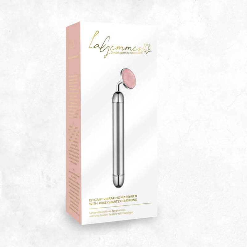 Vibromasseur lay on rose quartz la gemmes