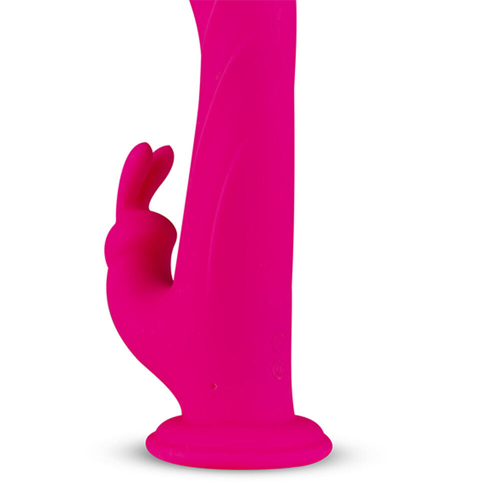 Vibromasseur rabbit whirl pulse et telecommande feelztoys fuchsia