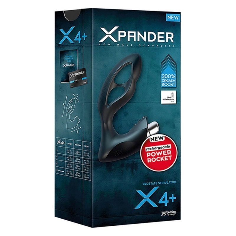 Xpander x4 silicone noir prostate massag joydivision x 4plus 95 cm black